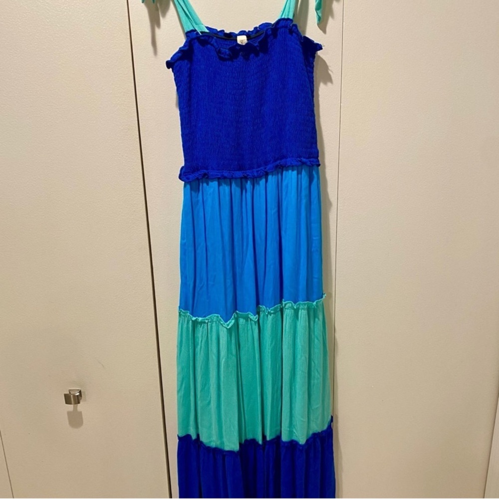 Bebop colorblock summer maxi dress